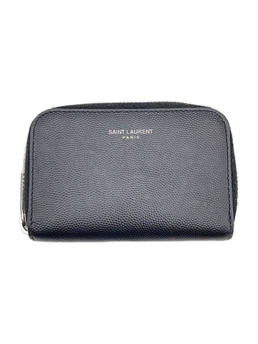【中古】SAINT LAURENT◆コインケース/レザー/BLK/無地/レディース/MRT506522【服飾雑貨他】