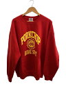 【中古】PORKCHOP◆クルーネックスウェット/フロントロゴ/前面プリント/L/コットン/RED【メンズウェア】|詳細画像