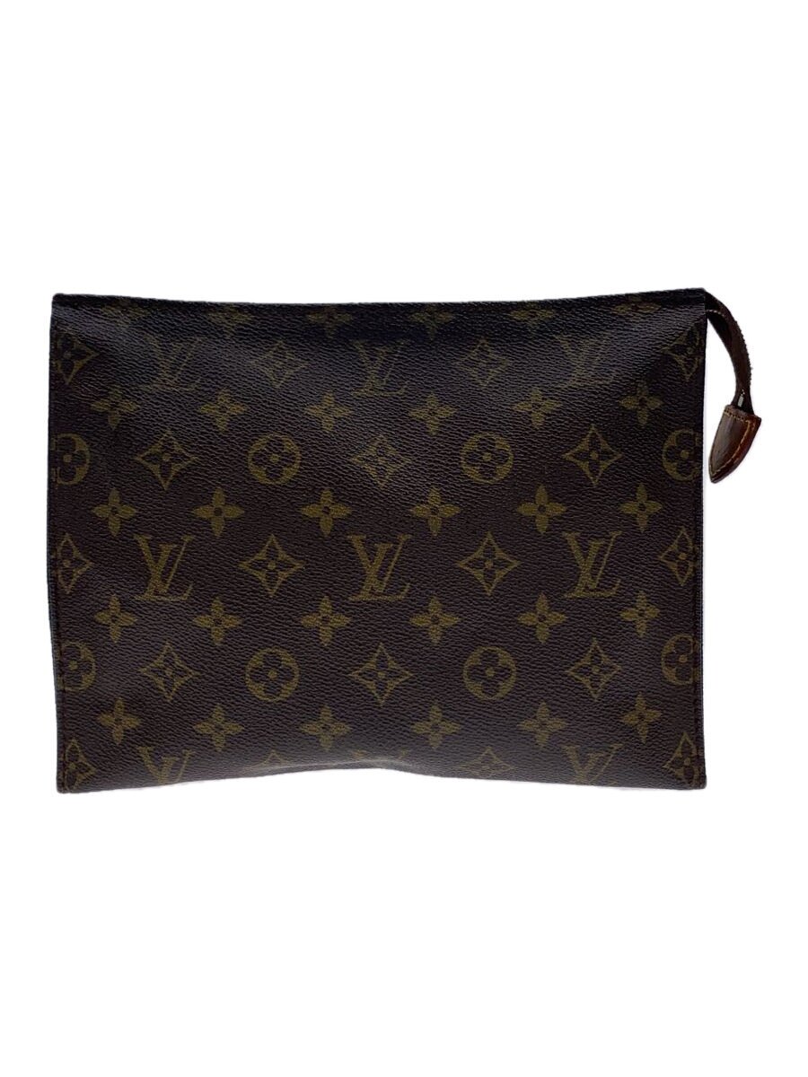 【中古】LOUIS VUITTON◆ポッシュ・トワレット26_モノグラム・キャンバス/PVC/BRW【バッグ】