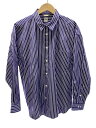 【中古】EDIFICE◆長袖シャツ/S/コットン/NVY/ストライプ/25-050-300-6010-1-0//【メンズウェア】