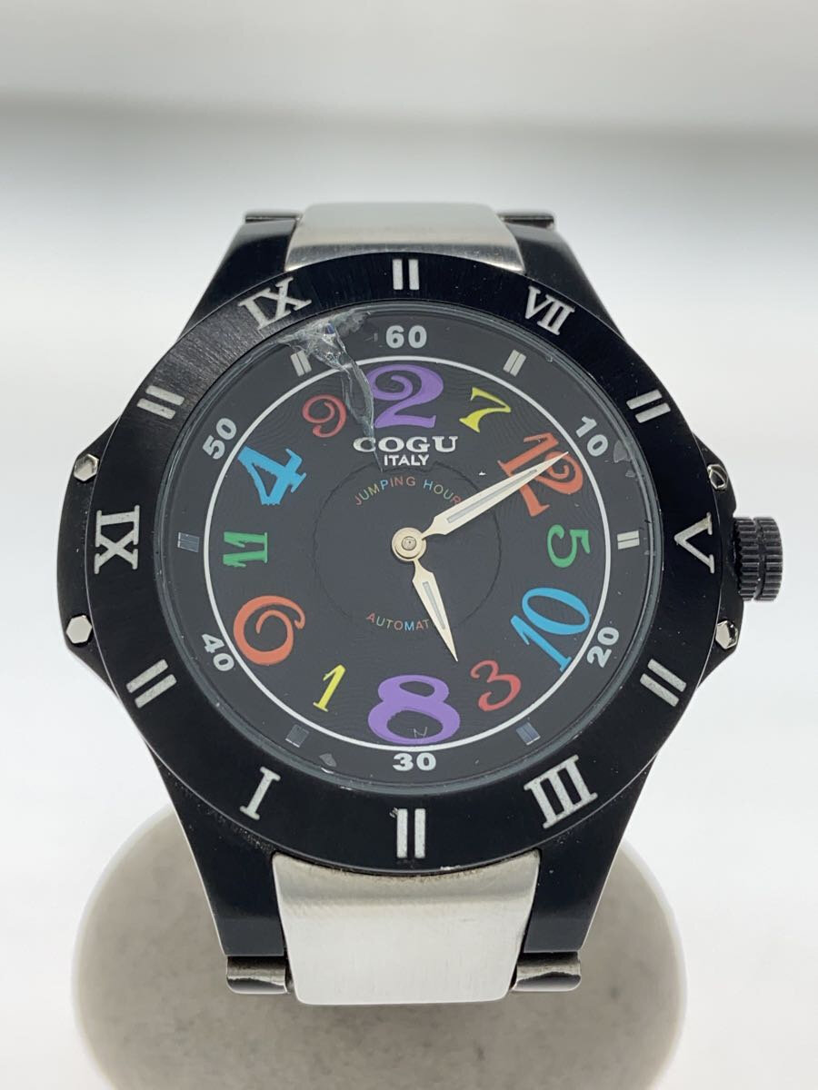 【中古】cogu◆JUMPING HOUR/手巻腕時計/アナログ/ブラック【服飾雑貨他】