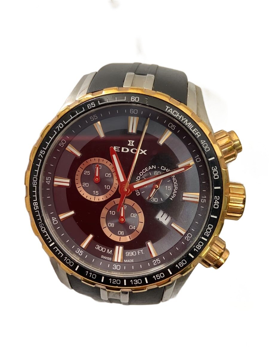 【中古】EDOX◆腕時計/アナログ/BLK/BLK/10226【服飾雑貨他】