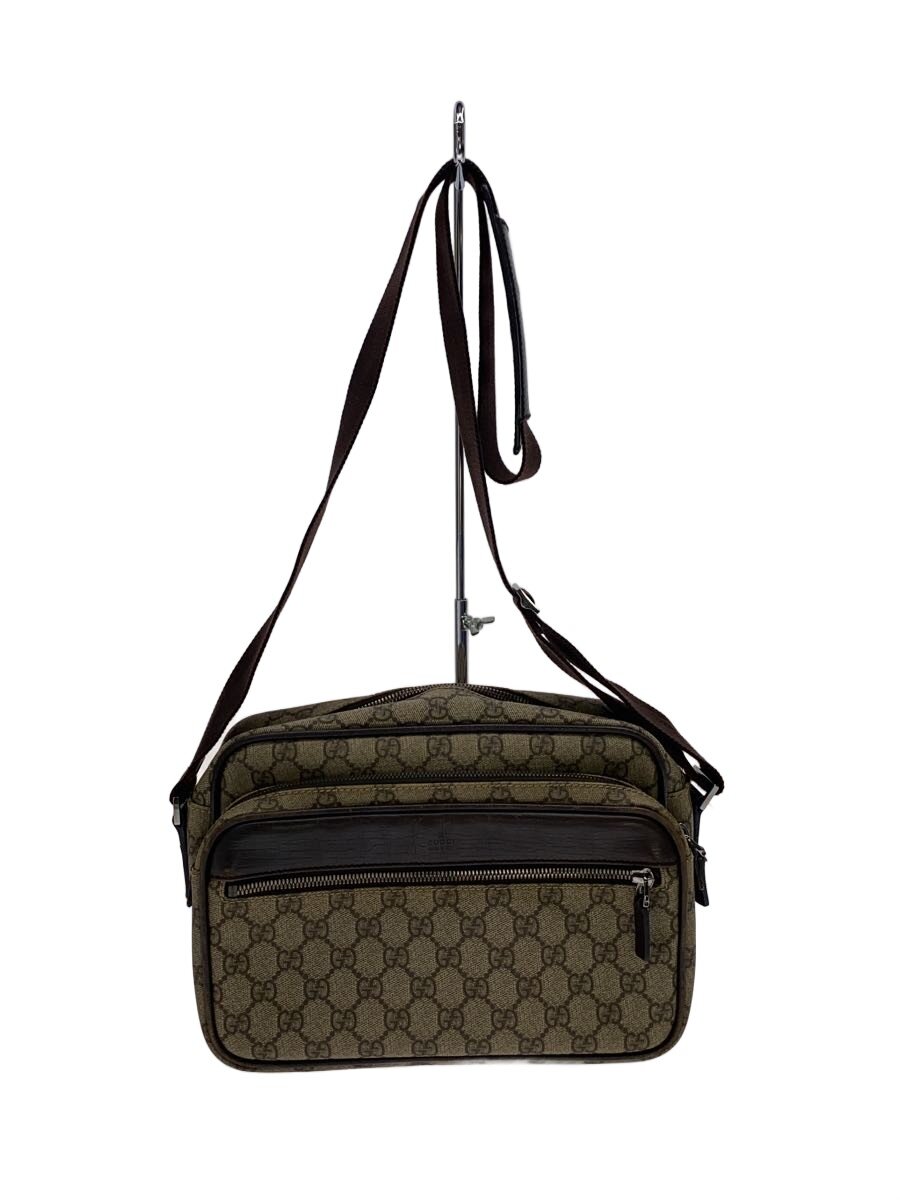 GUCCI - 【中古】GUCCI◆ショルダーバッグ_GGプラス/PVC/BRW【バッグ】