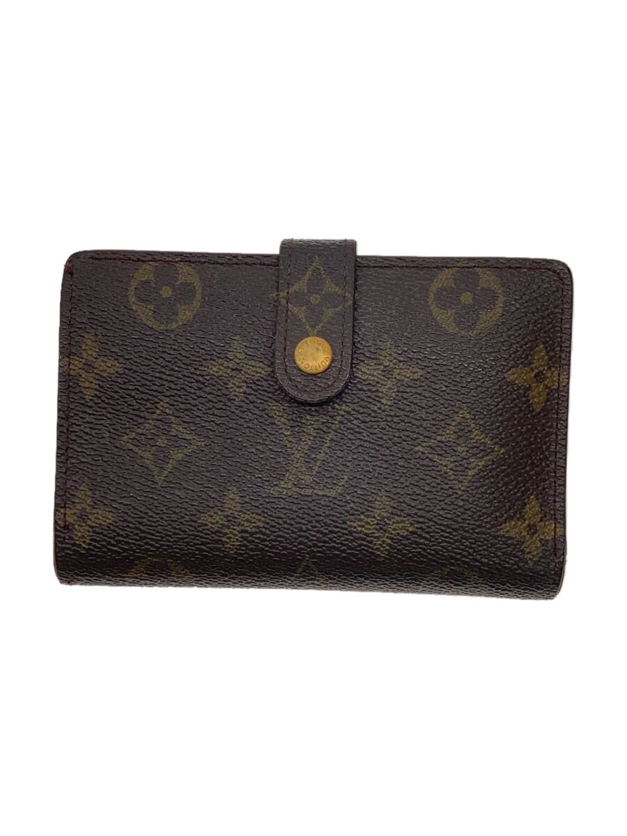 【中古】LOUIS VUITTON◆ポルト・フォイユ・ヴィエノワ_モノグラム・キャンバス/PVC/BRW/総柄/レディース【服飾雑貨他】