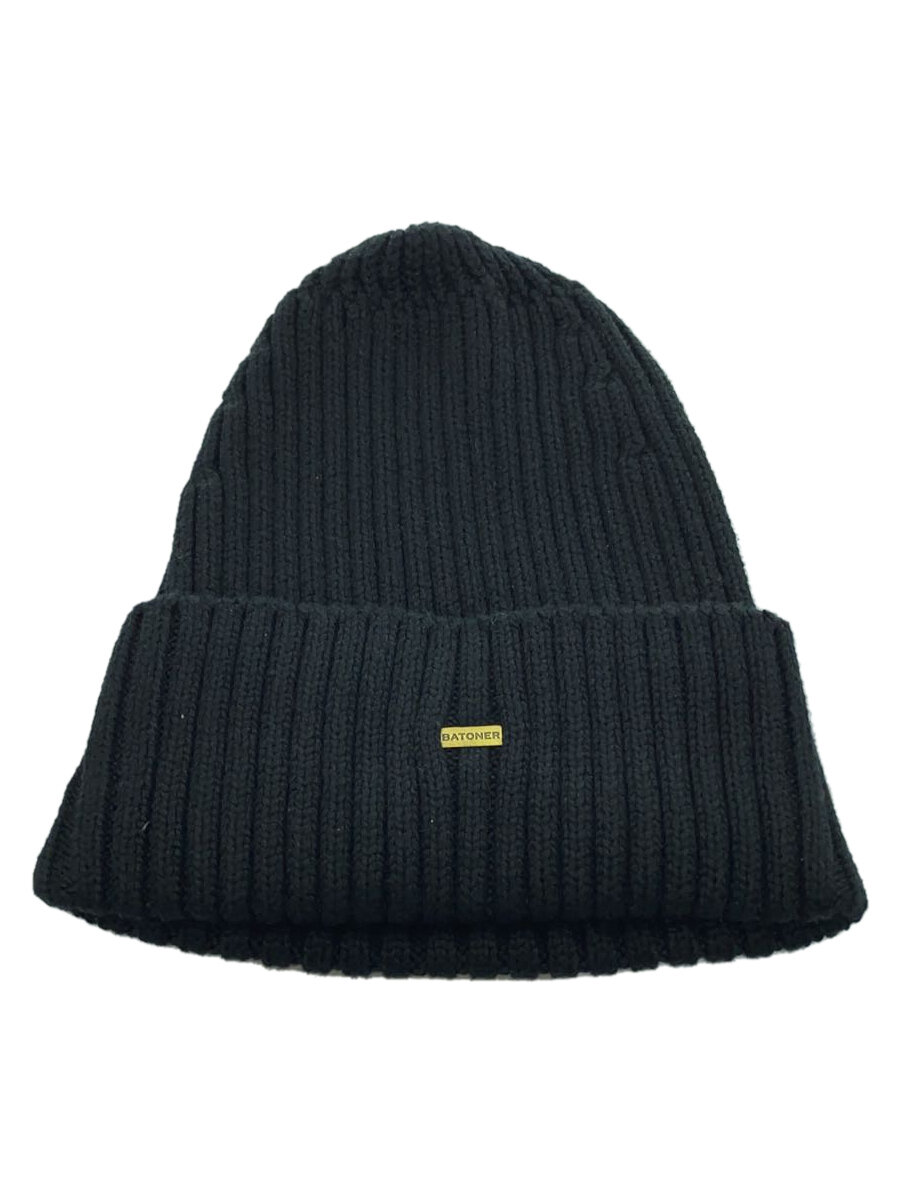 【中古】BATONER◆ニットキャップ/--/BLK/無地/レディース【服飾雑貨他】