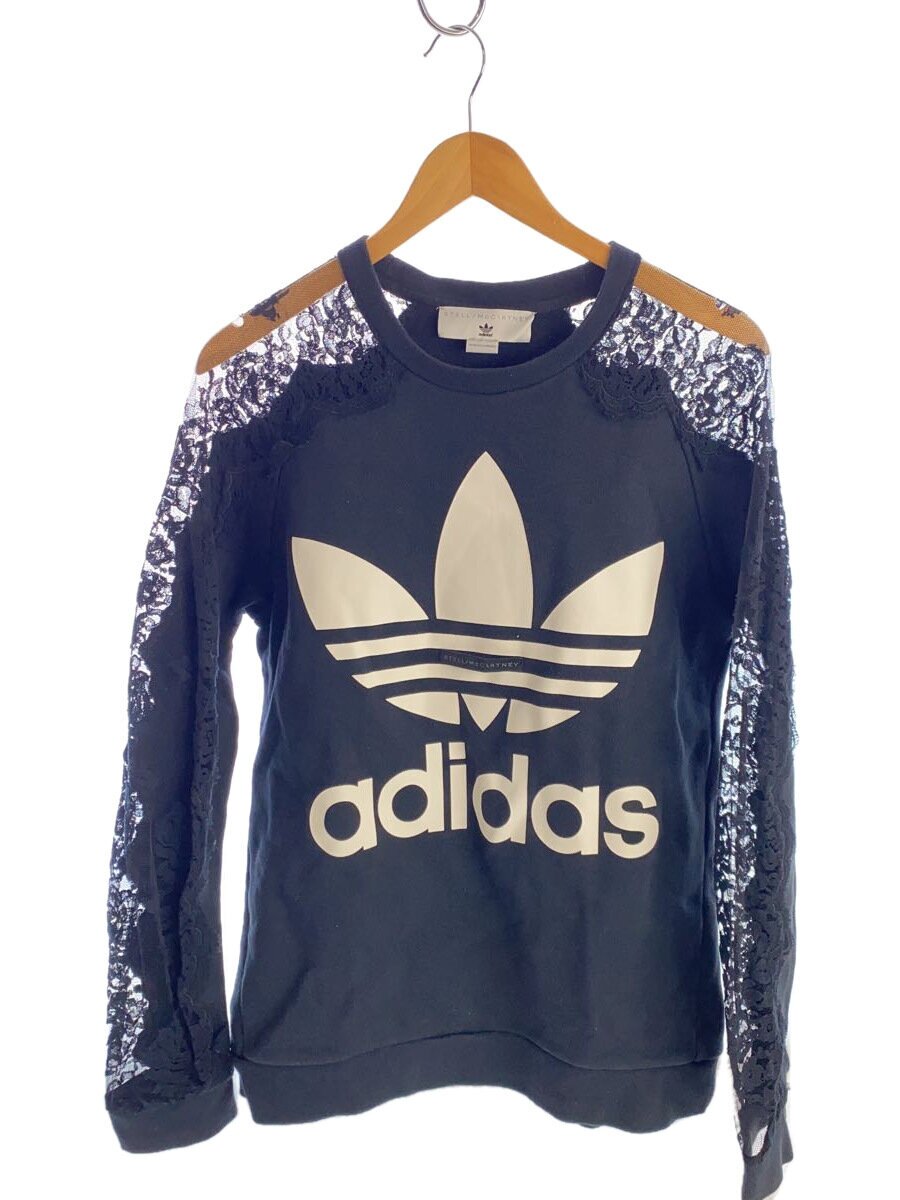 Rakuten - 【中古】adidas by STELLAMcCARTNEY◆スウェット/S/コットン/ブッラク/536026 SLW42/レース切替スウェット【レディースウェア】