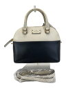【中古】kate spade new york◆2WAY/バイカラー/ショルダーバッグ/--/BLK/無地/底面ヨゴレ【バッグ】