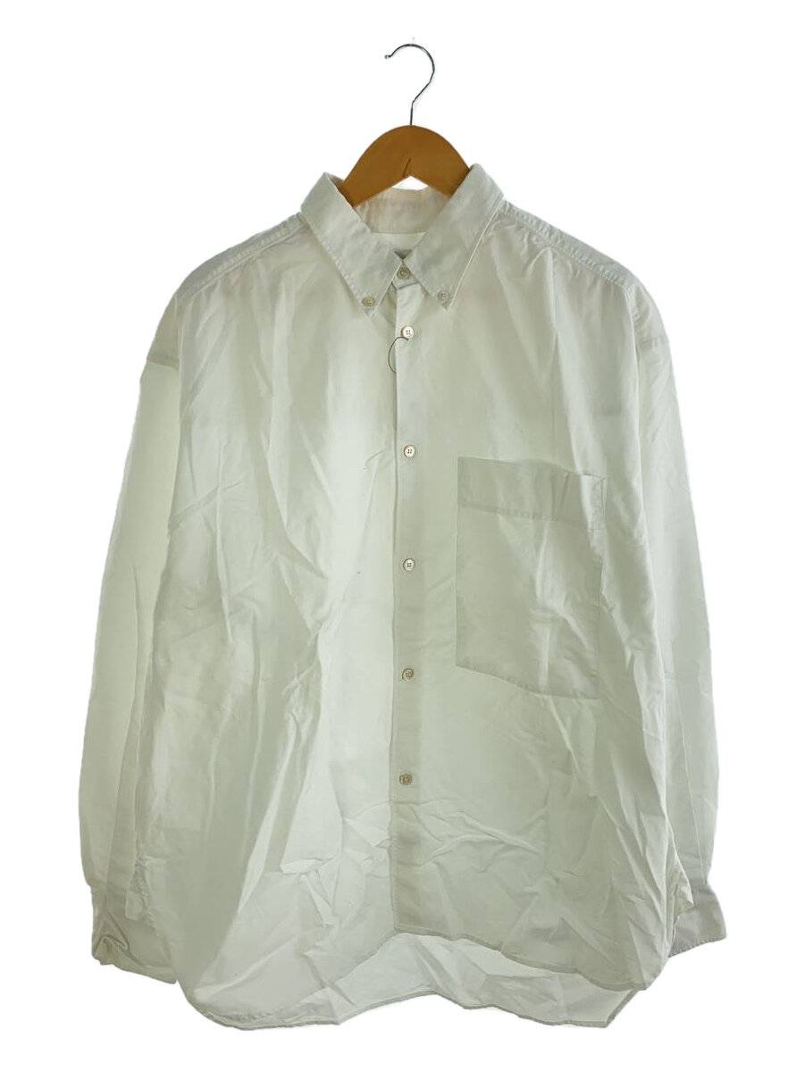 【中古】STUDIO NICHOLSON◆KEBLE OXFORD COTTON CORNFLOWER 長袖シャツ/S/コットン/WHT【メンズウェア】