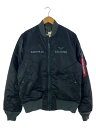 ALPHA INDUSTRIES◆フライトジャケット/XL/ナイロン/BLK/TA0457-001