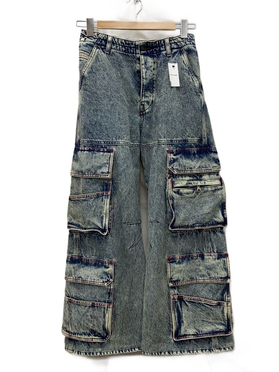 【中古】DIESEL◆ワイドパンツ/24/コットン/インディゴ/A09197【レディースウェア】