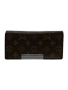【中古】LOUIS VUITTON◆M66540/ポルト・フォイユ・ブラザ_モノグラム・キャンバス_BRW/PVC/BRW/メンズ【服飾雑貨他】(4)