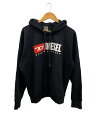 【中古】DIESEL◆パーカー/M/コットン/BLK【メンズウェア】