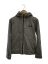 【中古】HYSTERIC◆ジップパーカー/FREE/コットン/GRY/ストライプ/0153CF03//【レディースウェア】