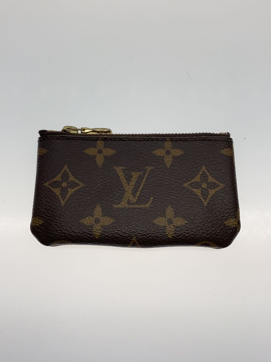 【中古】LOUIS VUITTON◆ポシェット・クレ_モノグラム・キャンバス_BRW/PVC/BRW/メンズ【服飾雑貨他】