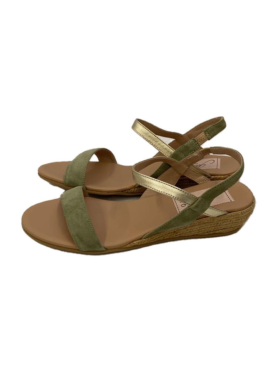 【中古】Gaimo espadrilles◆サンダル/38/フェイクレザー/nepal-nj/バイカラーストラップサンダル【シューズ】