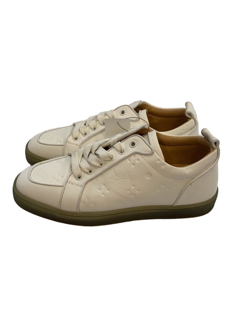 【中古】Christian Louboutin◆ローカットスニーカー/40/WHT/レザー【シューズ】