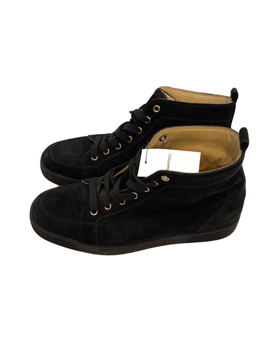 【中古】Christian Louboutin◆ハイカットスニーカー/40.5/BLK/スウェード【シューズ】