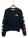 【中古】OFF-WHITE◆スウェット/S/コットン/BLK/OMBA035S19003006【メンズウェア】