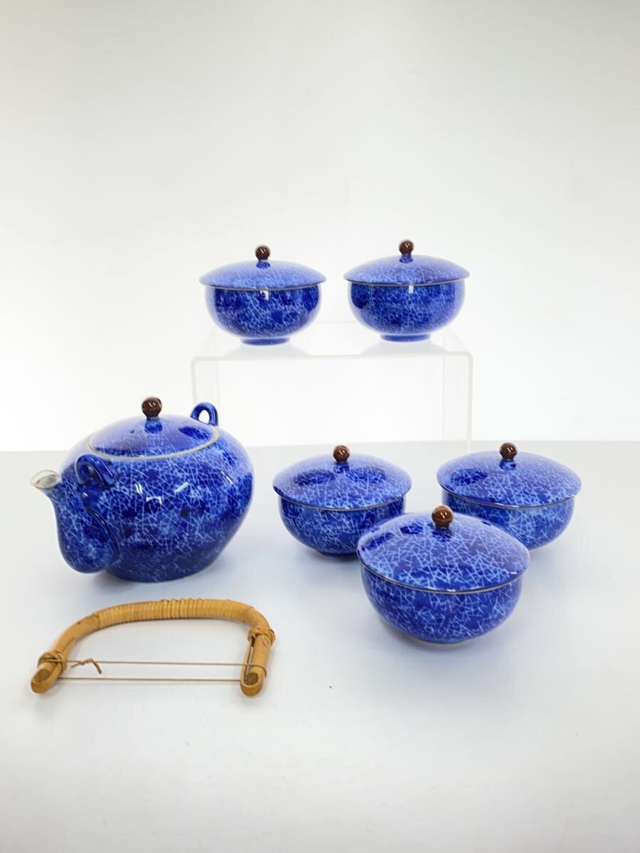 【中古】深川製磁◆湯呑/6点セット/BLU/有田焼【キッチン用品】