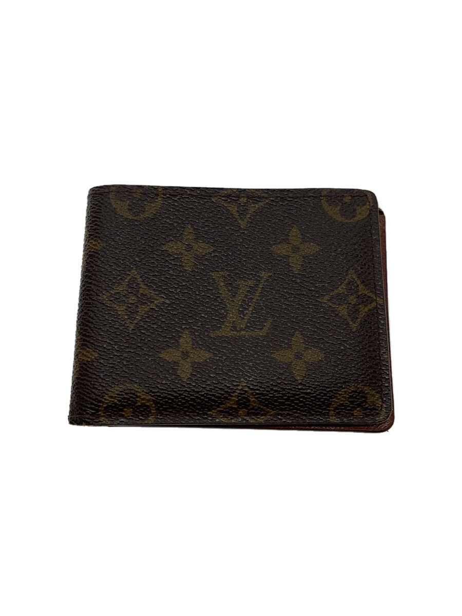 【中古】LOUIS VUITTON◆ポルト・ビエ/9カルト/クレディ_モノグラム/キャンバス/茶色/レディース/M60930【服飾雑貨他】