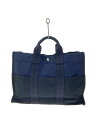 【中古】HERMES◆トートバッグ/キャンバス/BLK【バッグ】