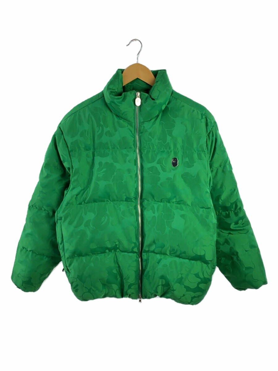 【中古】A BATHING APE◆ダウンジャケット/M/ポリエステル/GRN/001DNJ801057I【メンズウェア】
