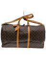 【中古】LOUIS VUITTON◆キーポル・バンドリエール60_モノグラム・キャンバス_BRW/PVC/BRW【バッグ】