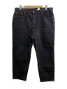 【中古】Levi’s◆ストレートパンツ/42/デニム/BLK/550/刻印585/USA製【メンズウェア】(4)