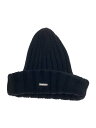 【中古】FENDI◆ニットキャップ/--/ウール/BLK/メンズ【服飾雑貨他】