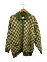 【中古】MASONPRINCE◆カーディガン(厚手)/2/コットン/KHK/総柄【レディースウェア】(4)