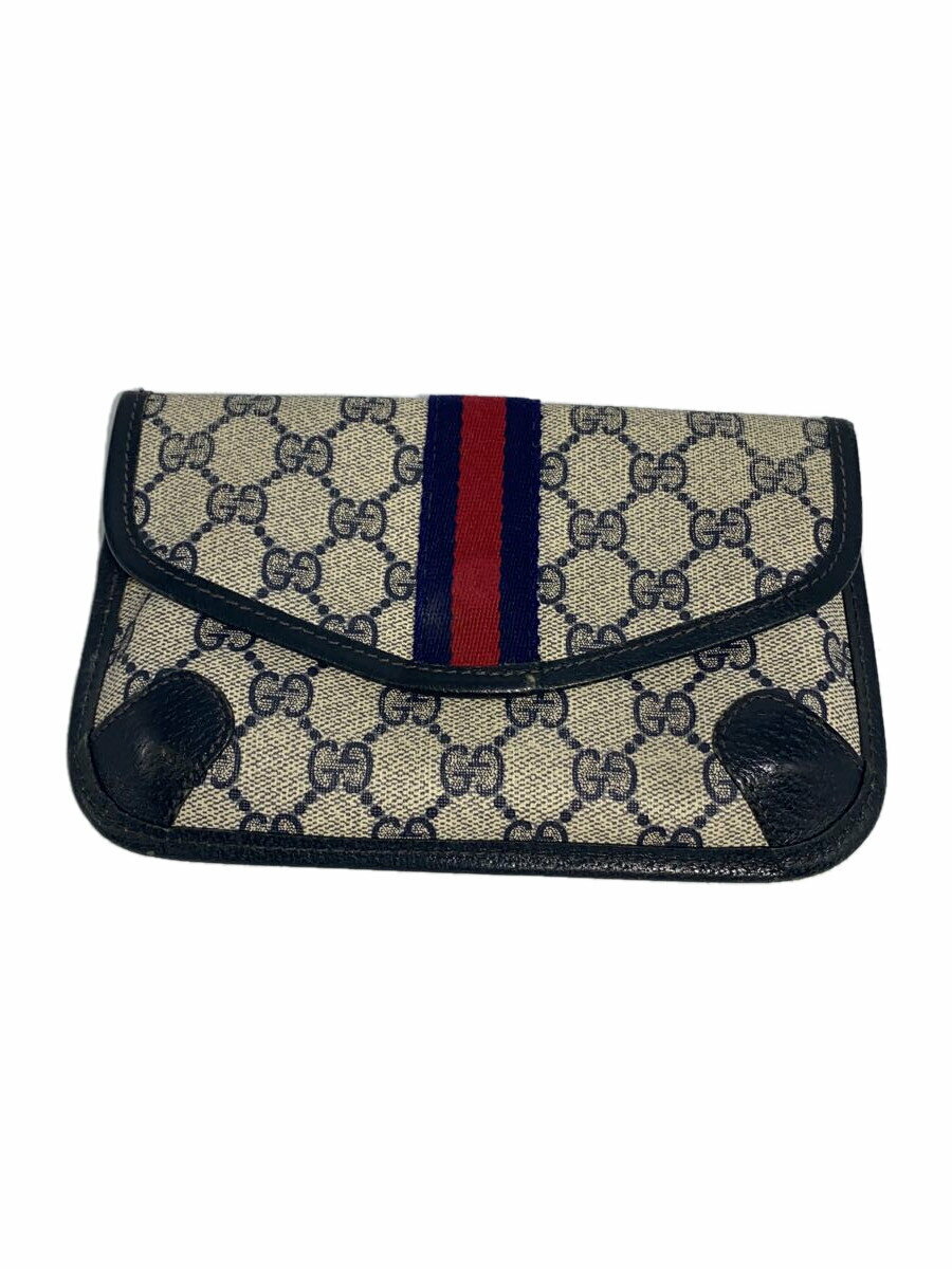 【中古】GUCCI◆オールドグッチ/クラッチバッグ/PVC/BEG【バッグ】