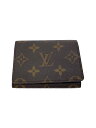 【中古】LOUIS VUITTON◆アンヴェロップ・カルトドゥヴィジット_モノグラム・キャンバス_BRW/PVC/BRW/総柄/メンズ【服飾雑貨他】