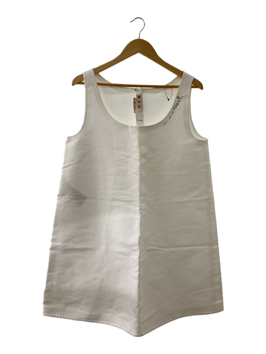 【中古】MARNI◆24SS/コットンノースリーブワンピース/チュニック/44/コットン/WHT/ABMA1268A0【メンズウェア】