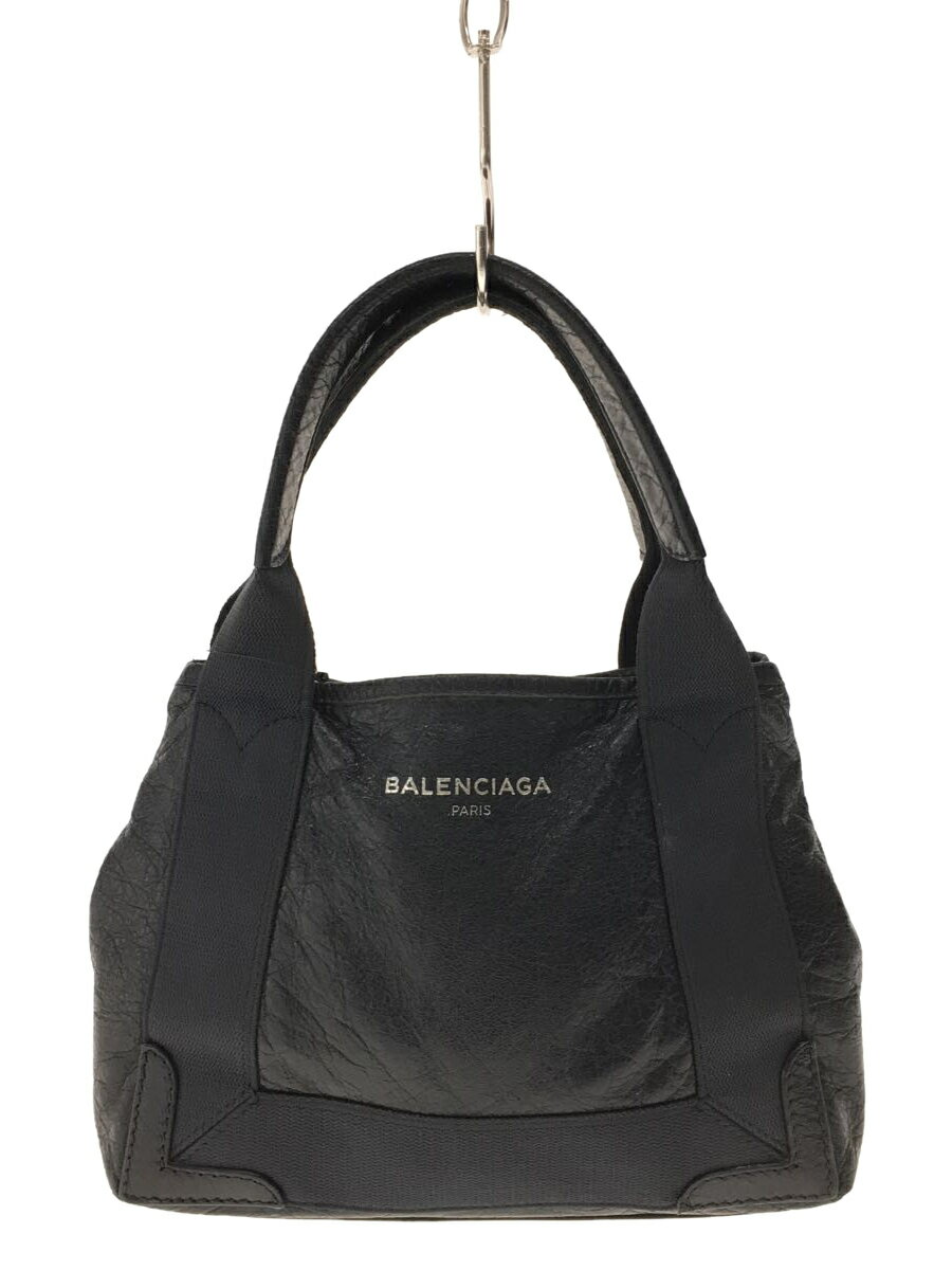 【中古】BALENCIAGA◆ハンドバッグ/レザー/NVY/390346・4020・D・002123【バッグ】