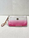 【中古】COACH◆クラッチバッグ/レザー/PNK【バッグ】