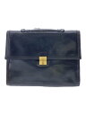 【中古】BALLY◆ブリーフケース/レザー/BLK/無地【バッグ】