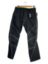 【中古】sulvam◆25SS/ブロークンパンツ/S/ナイロン/BLK/MV-P07-500【メンズウェア】