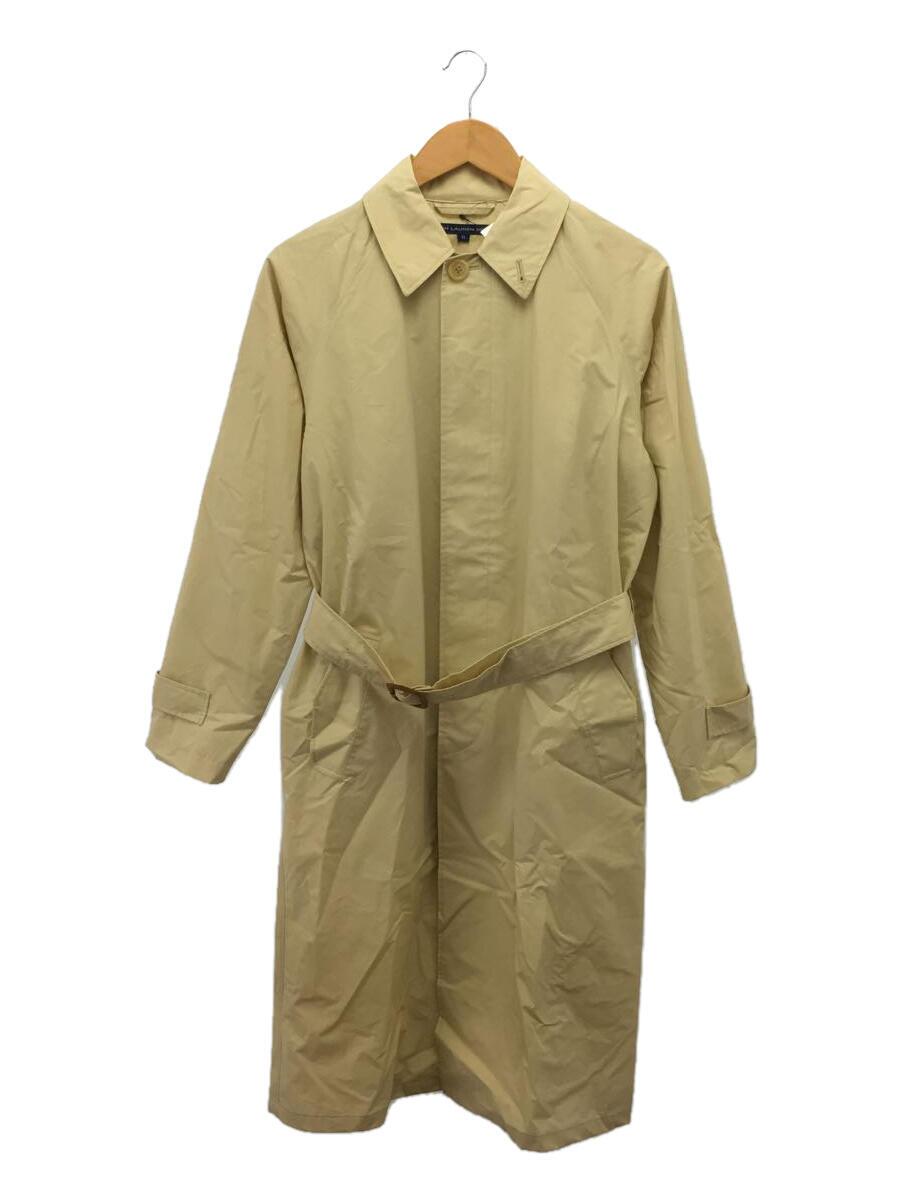 【中古】RALPH LAUREN◆ステンカラーコート/11/コットン/BEG/ベージュ/無地/4001/ミドル【レディースウェア】