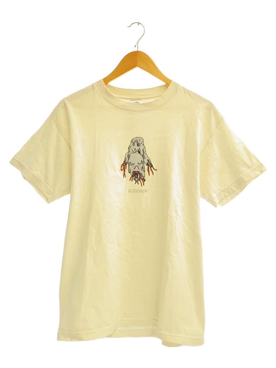 SIDECHICK/Tシャツ/M/コットン/WHT/シミ有//