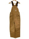 【中古】Carhartt◆オーバーオール/--/コットン/CML/無地【メンズウェア】