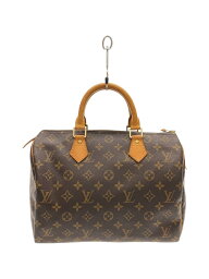 【中古】LOUIS VUITTON◆2)スピーディ30_モノグラム・キャンバス_BRW/PVC/BRW【バッグ】