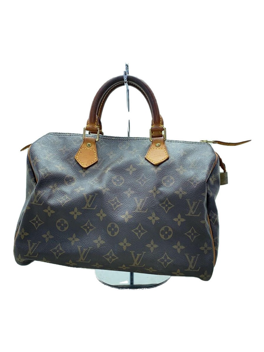 【ブランド】LOUIS VUITTON 【ブランドカナ】ルイヴィトン 【型番】M41526 【程度】B 【サイズ】 【メインカラー】ブラウン 【素材・生地】PVC（ビニール） 【キーワード】　　 2024/04/06 セカンドストリート浦添58号店【3561】【中古】LOUIS VUITTON◆1)スピーディ30_モノグラム・キャンバス_BRW/PVC/BRW【バッグ】 ブランド LOUIS VUITTON 型番 M41526 カラー ブラウン 柄 素材・生地 PVC（ビニール）&gt;色・素材について サイズ &gt;サイズ表示について 実寸 【バッグ】 マチ：18 / 高さ：21 / 幅：30 / 持ち手：27 【その他】 その他サイズ：/ 商品は　セカンドストリート浦添58号店の店頭にて販売しております。商品に関するお問合わせは、お電話(TEL:098-870-0735)にて、問合わせ番号：2335612656894をお伝えください。 配送方法やお支払い方法に関するお問い合わせは、サポートセンターまでご連絡をお願いします。 ※お電話の対応は営業時間内のみとなります。お問い合わせフォームでお問い合わせの際はご注文番号をご記入下さい この商品に関する出品店舗からのコメント 1錆あり