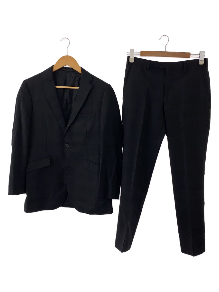 【中古】BURBERRY BLACK LABEL◆セットアップ/36/ウール/BLK/チェック/D1H35-601-09【メンズウェア】