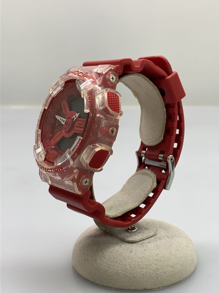 【中古】CASIO◆クォーツ腕時計_G-SHOCK/デジアナ/ラバー/RED/RED【服飾雑貨他】