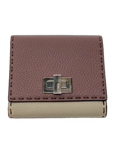 【中古】FENDI◆2つ折り財布/レザー/PNK/レディース【服飾雑貨他】 【中古】FENDI◆2つ折り財布/レザー/PNK/レディース【服飾雑貨他】