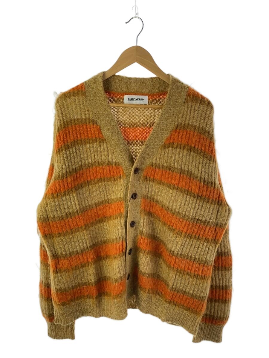 discovered◆22AW MOHAIR BORDER KNIT CARDIGAN/FREE/モヘア/BRW/DC-AW22-KN-09