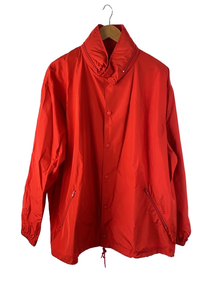 BALENCIAGA◆Back Logo Nylon Jacke/ジャケット/46/ポリエステル/RED/556238