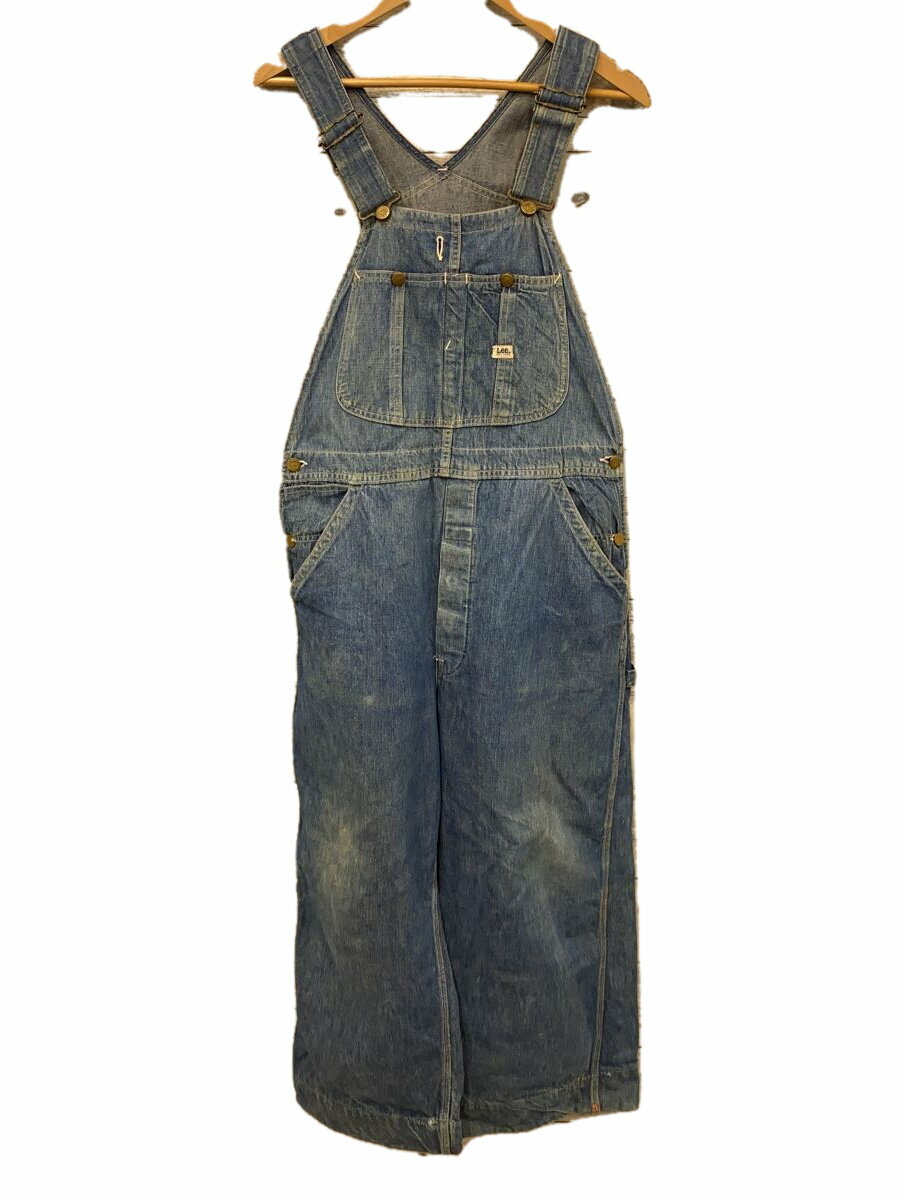 【中古】Lee◆50s/オーバーオール/デニム/インディゴ/JELT DENIM【メンズウェア】