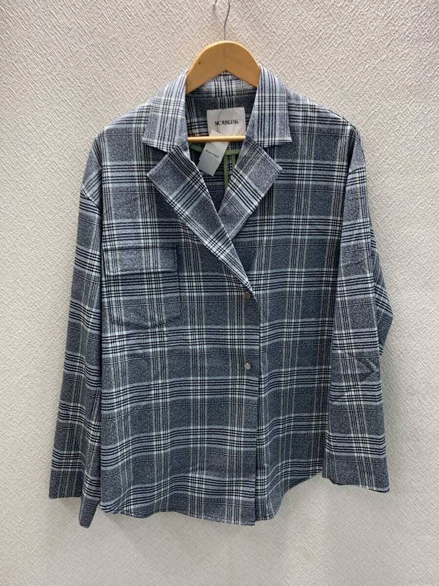 NOUNLESS◆24AW/Check Shirts Like Jacket/ジャケット/1/GRY/チェック/112420630010