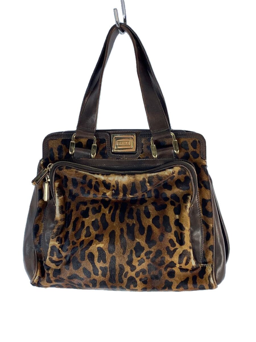 【中古】CELINE◆レオパード/トートバッグ/--/BRW【バッグ】